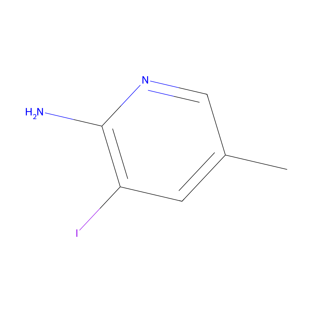 3-Iodo-5-methylpyridin-2-amine molecular structure, CAS 211308-79-1