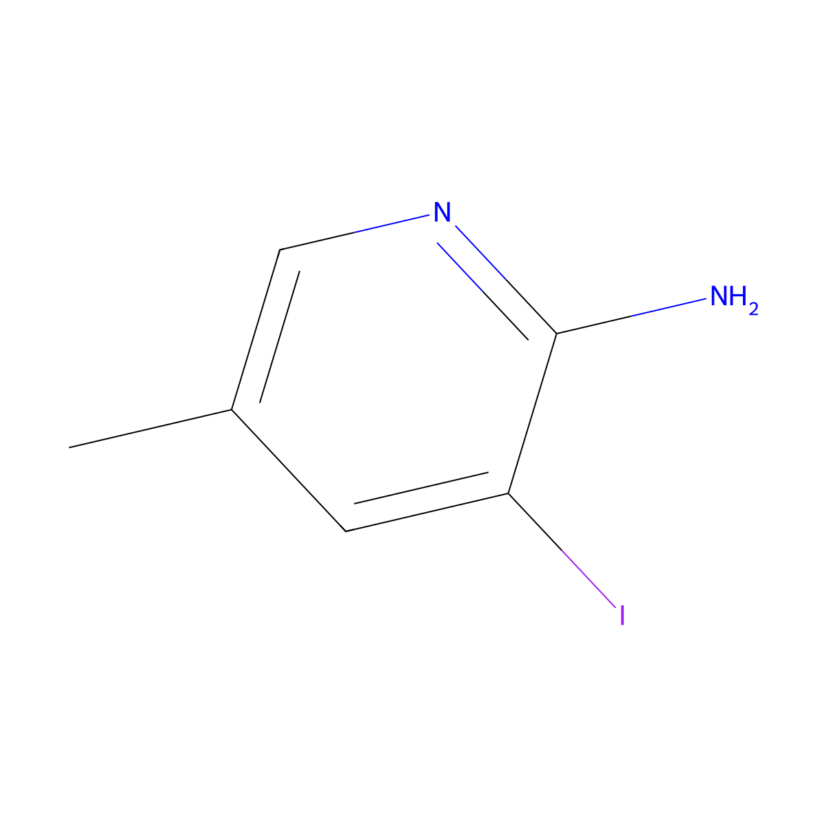 3-Iodo-5-methylpyridin-2-amine molecular structure, CAS 211308-79-1