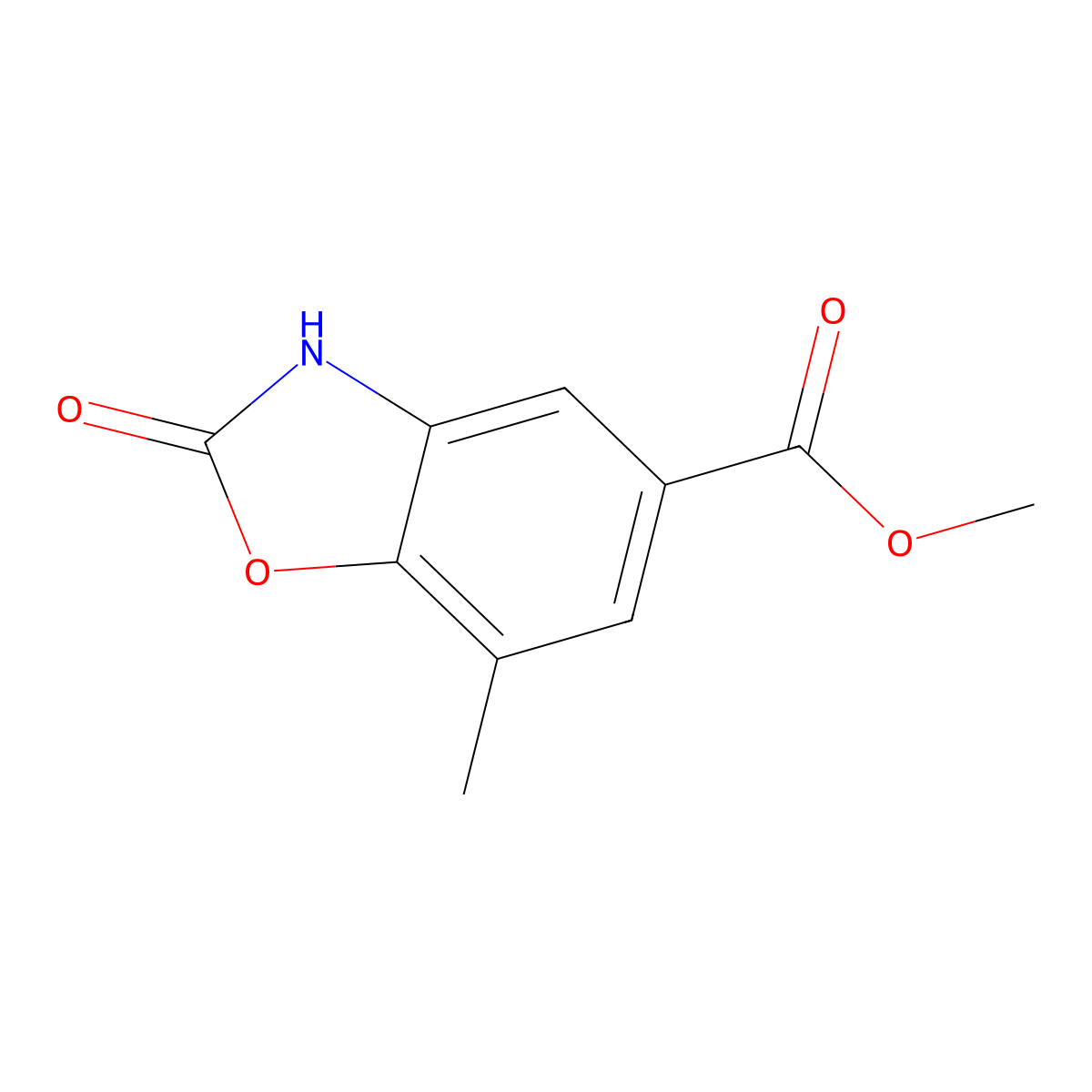 methyl 7-methyl-2-oxo-3H-1,3-benzoxazole-5-carboxylate molecular structure, CAS 2113085-63-3