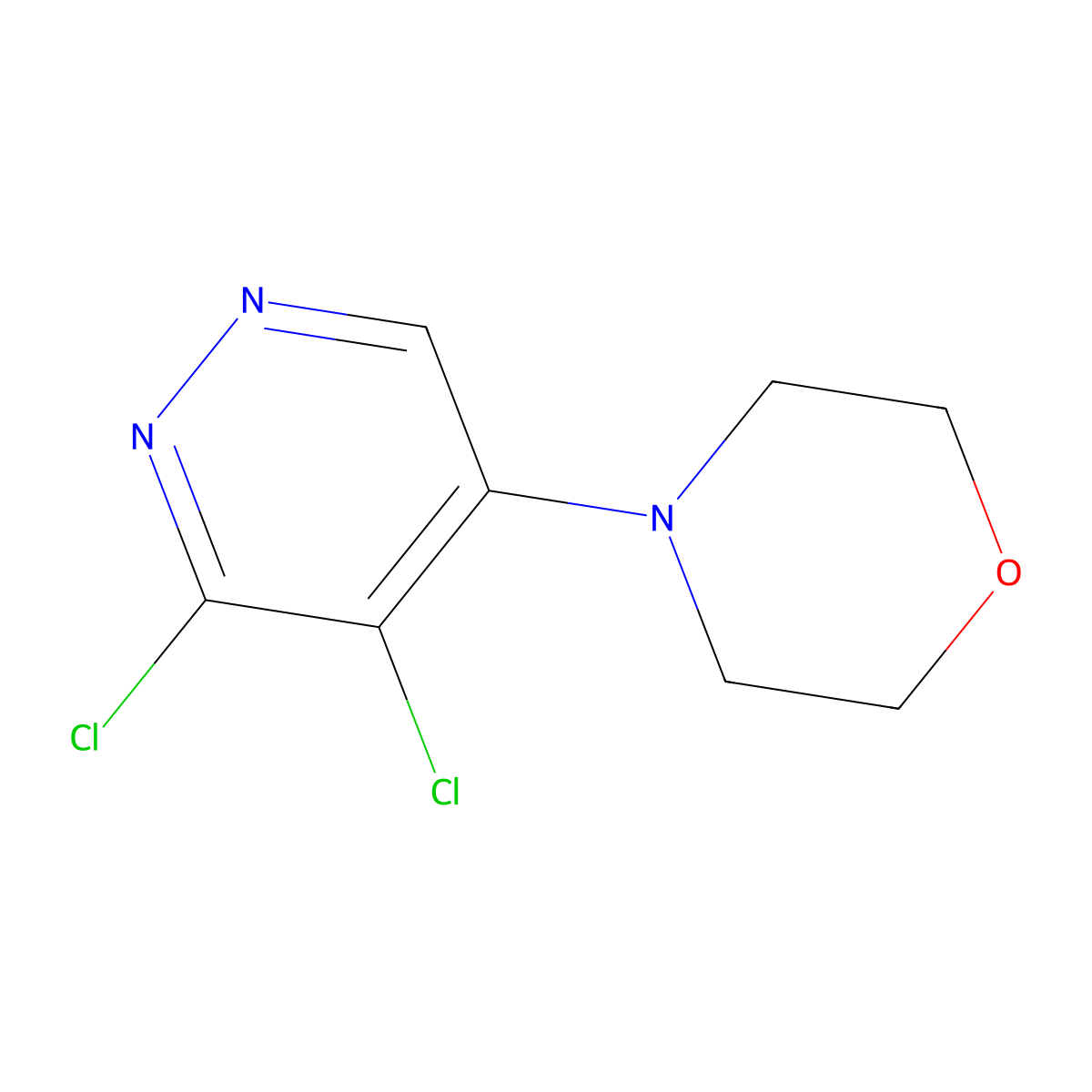 4-(5,6-Dichloropyridazin-4-yl)morpholine molecular structure, CAS 21131-12-4