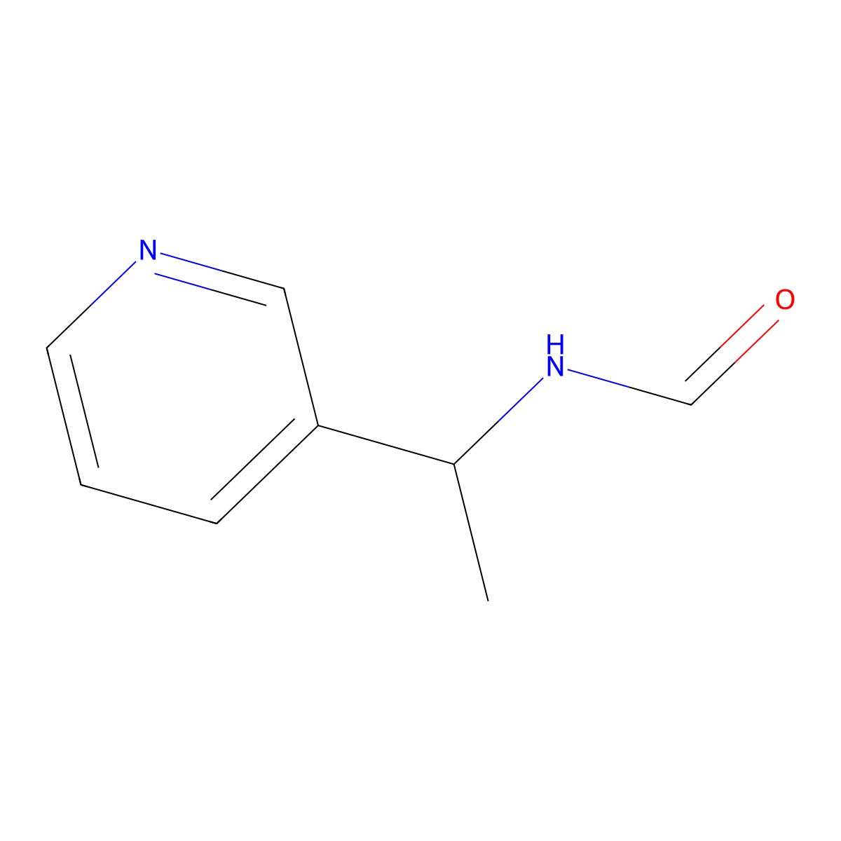 N-(1-pyridin-3-ylethyl)formamide molecular structure, CAS 21131-85-1