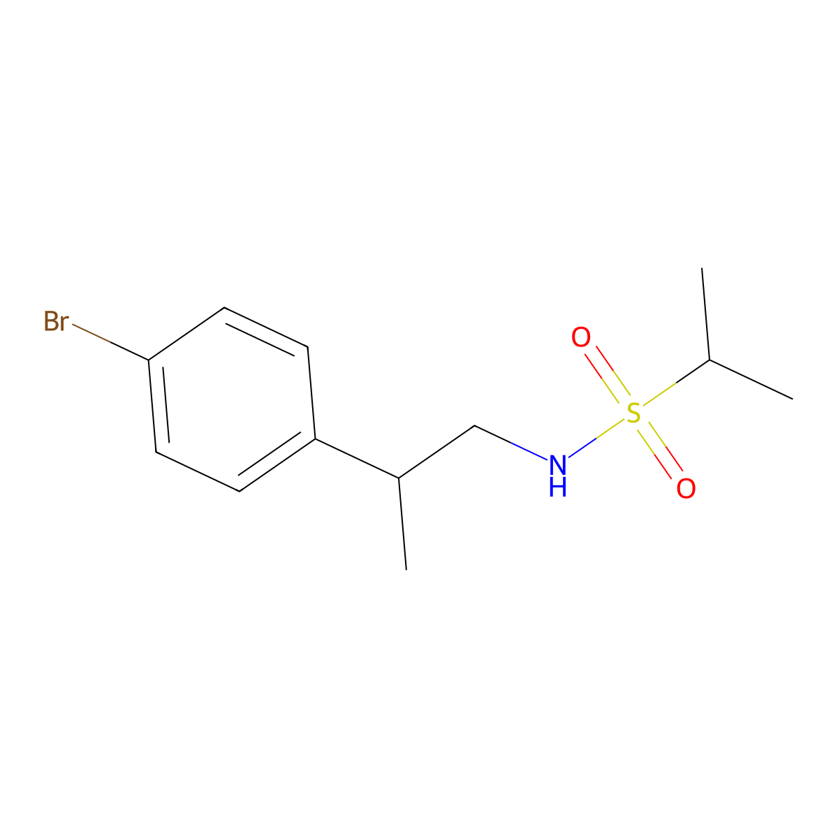 N-(2-(4-Bromophenyl)propyl)propane-2-sulfonamide molecular structure, CAS 211311-65-8