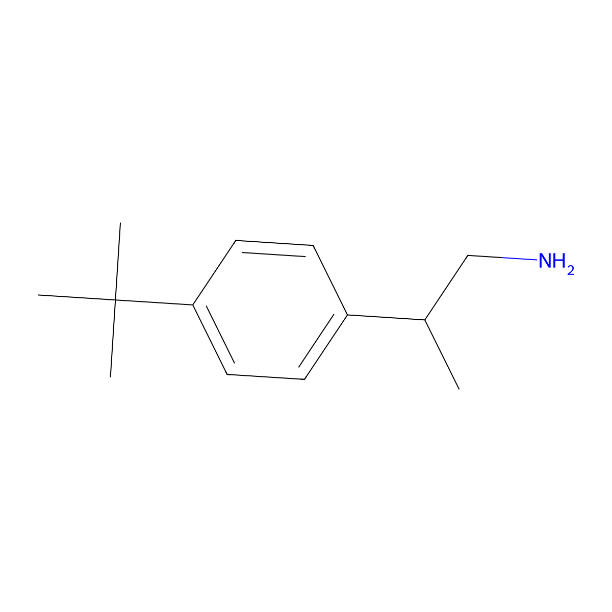 2-(4-Tert-butylphenyl)propan-1-amine molecular structure, CAS 211315-00-3