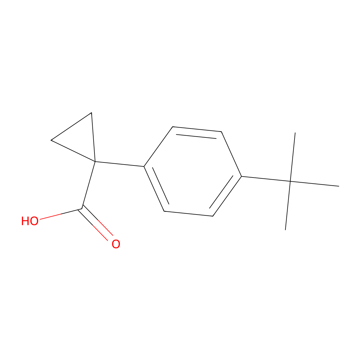 1-(4-Tert-butylphenyl)cyclopropane-1-carboxylic acid molecular structure, CAS 211315-05-8