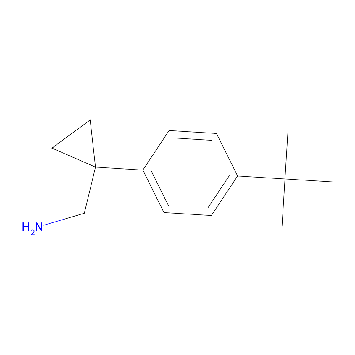 [1-(4-Tert-butylphenyl)cyclopropyl]methanamine molecular structure, CAS 211315-08-1