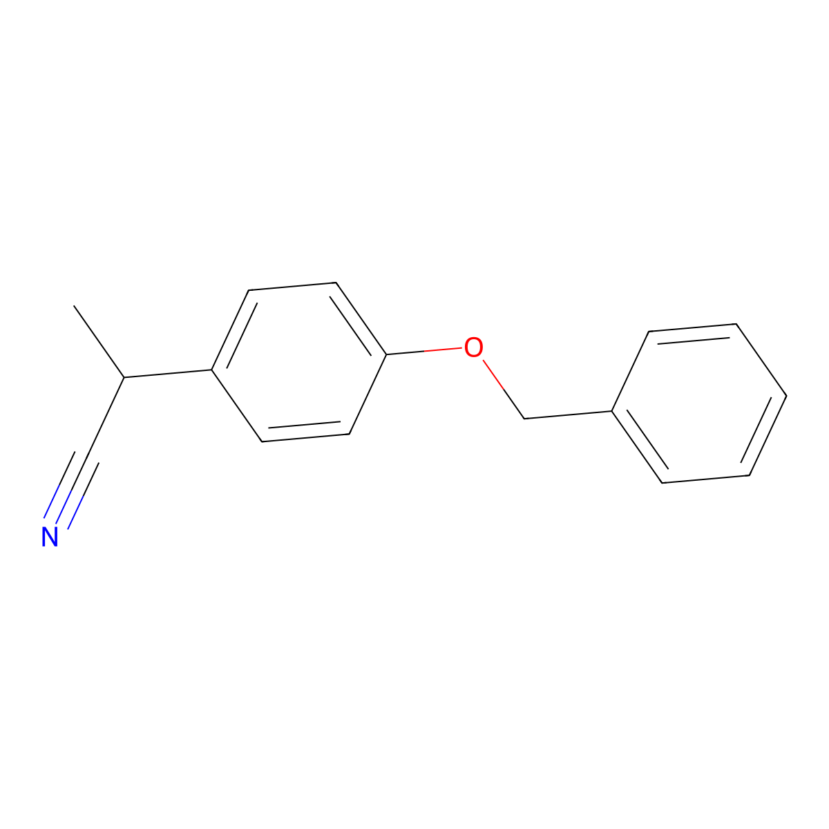 2-(4-(Benzyloxy)phenyl)propanenitrile molecular structure, CAS 211315-09-2