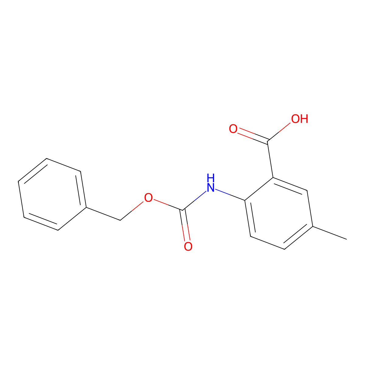 2-{[(Benzyloxy)carbonyl]amino}-5-methylbenzoic acid molecular structure, CAS 211316-29-9