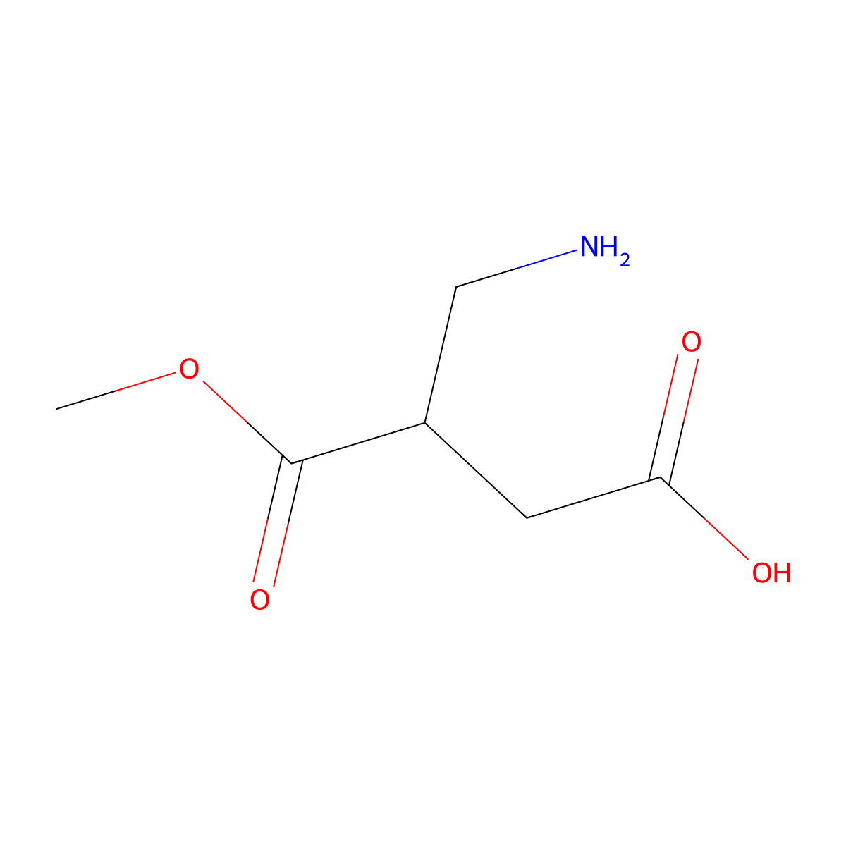 4-Amino-3-(methyl carboxy)butanoic acid molecular structure, CAS 2113187-07-6