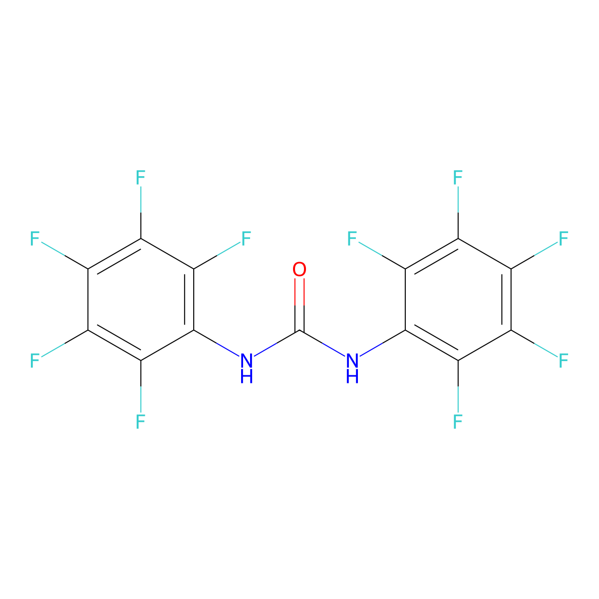 1,3-Bis(pentafluorophenyl)urea molecular structure, CAS 21132-30-9