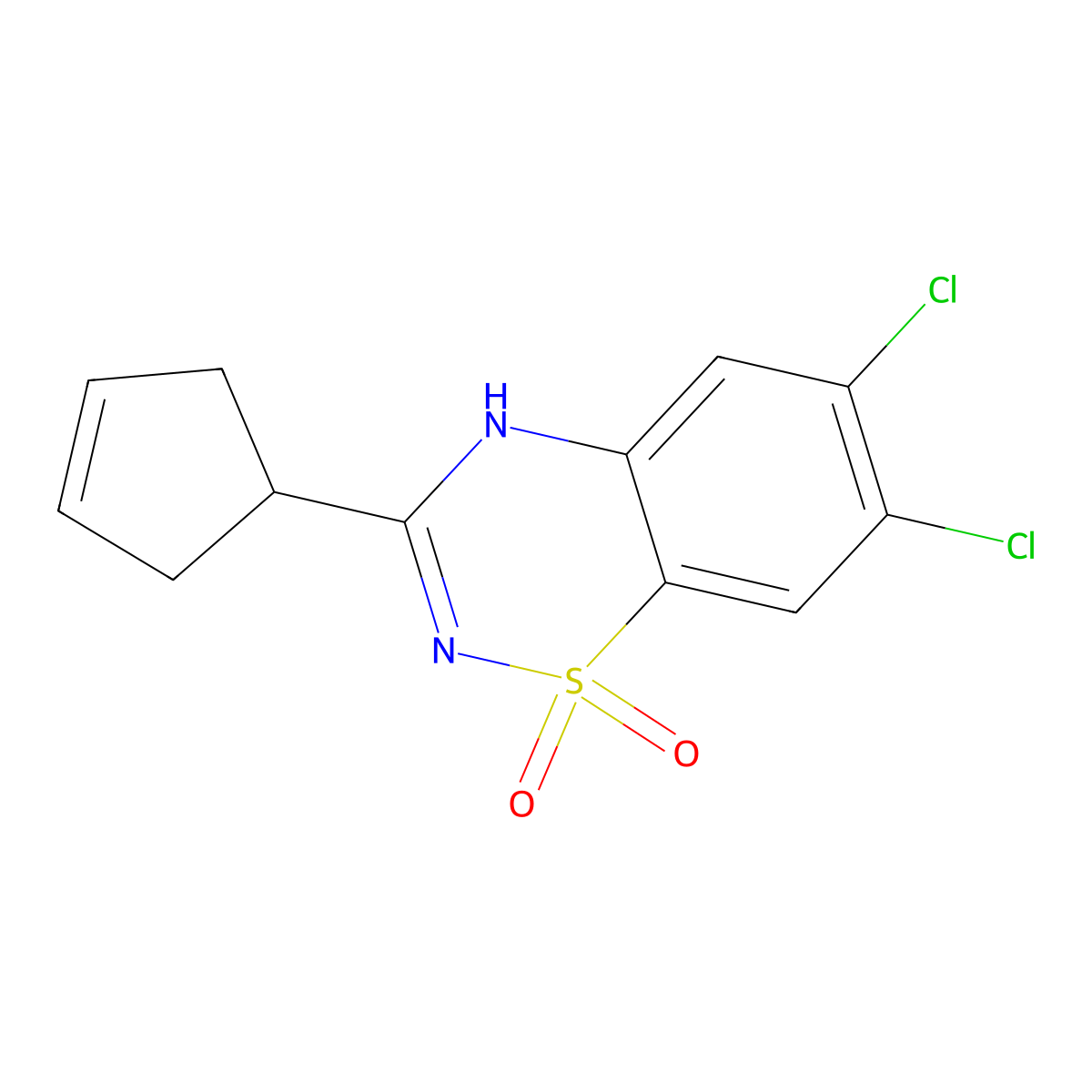 Pazoxide molecular structure, CAS 21132-59-2