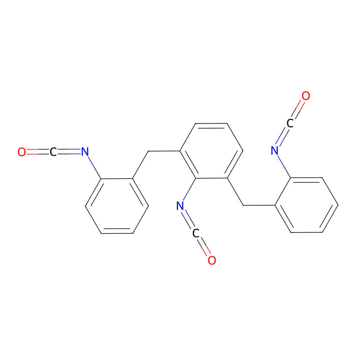 2,6-Bis(o-isocyanatobenzyl)phenyl isocyanate molecular structure, CAS 21132-81-0