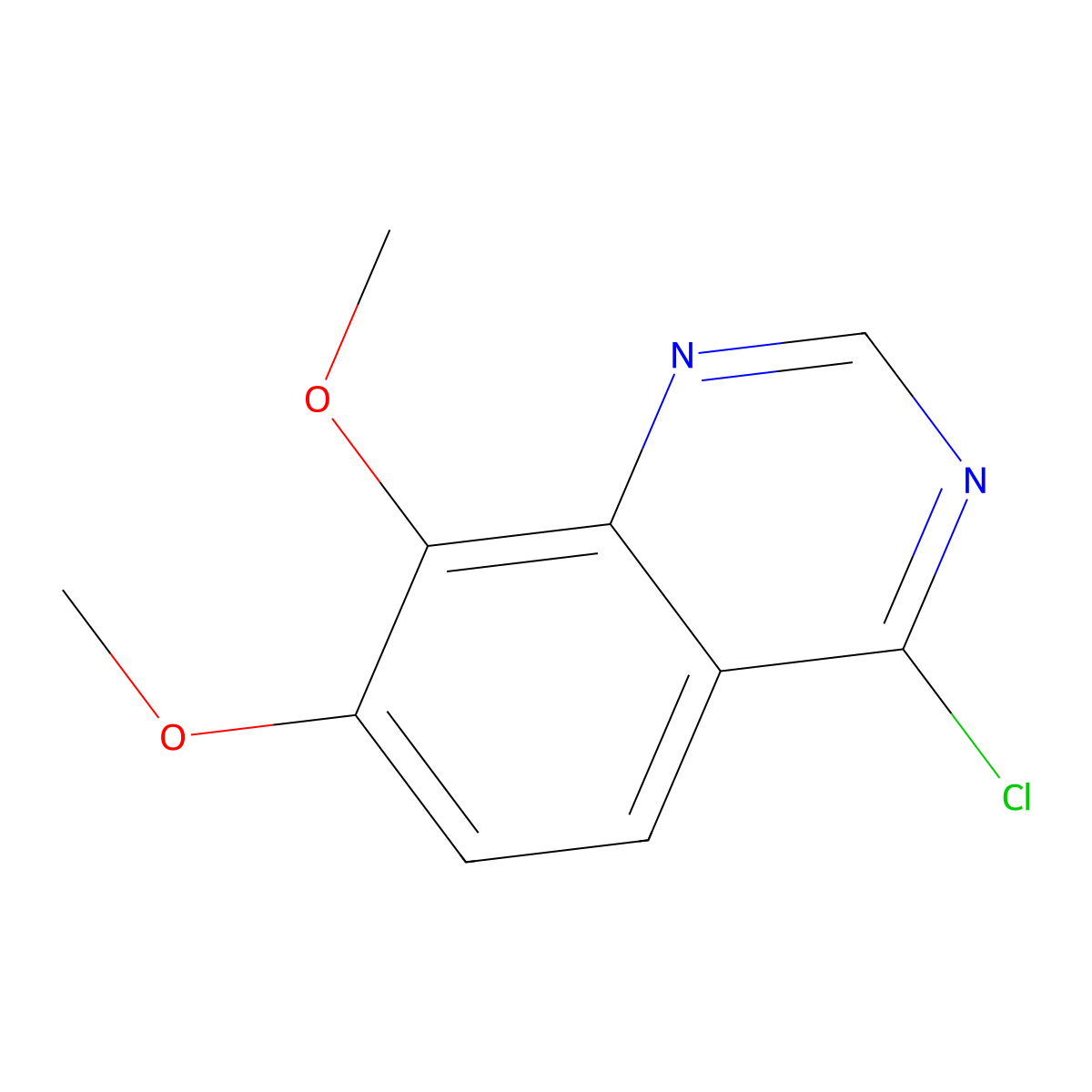 4-Chloro-7,8-dimethoxyquinazoline molecular structure, CAS 211320-77-3