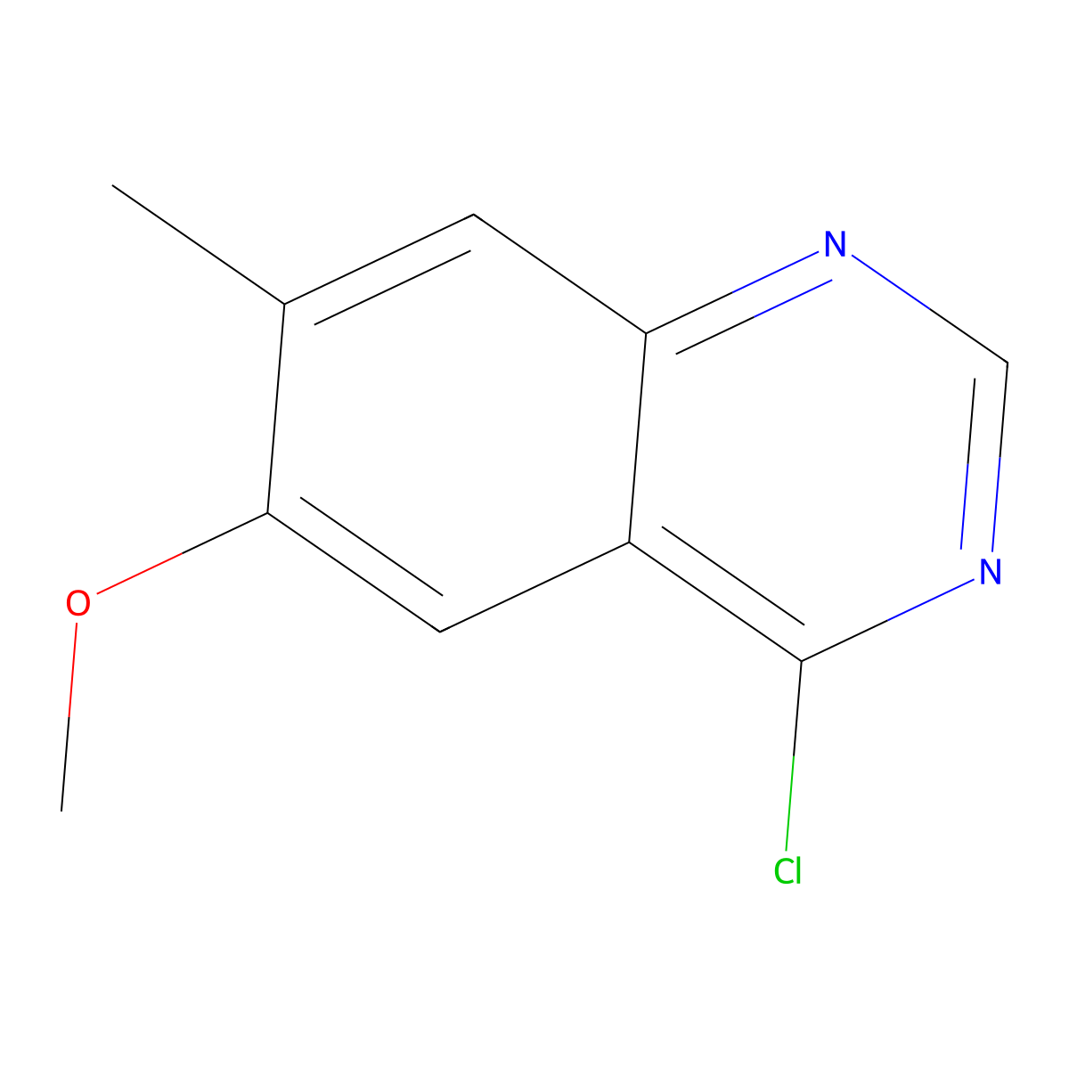 4-Chloro-6-methoxy-7-methyl-quinazoline molecular structure, CAS 211320-78-4