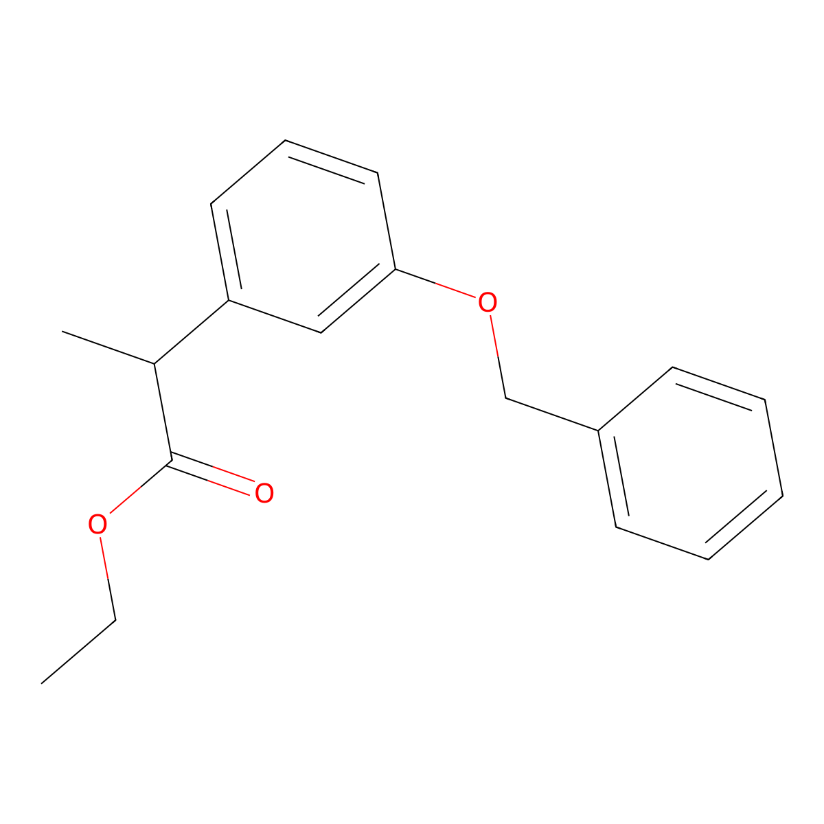 Ethyl 2-(3-(benzyloxy)phenyl)propanoate molecular structure, CAS 2113205-13-1