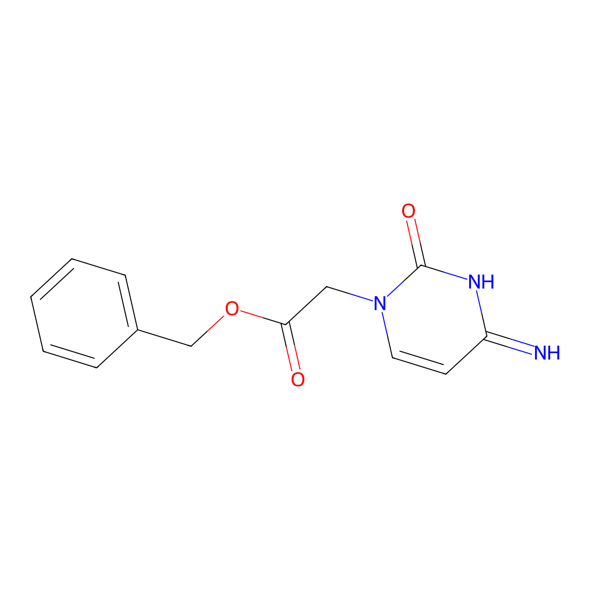 Benzyl 2-(4-amino-2-oxopyrimidin-1(2H)-yl)acetate molecular structure, CAS 211321-08-3