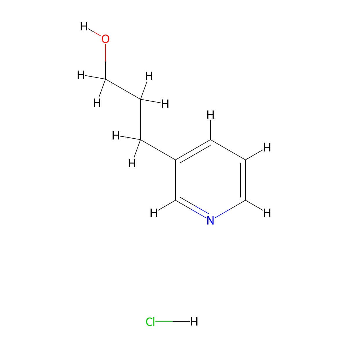 3-(3-Pyridyl)-1-propanol Hydrochloride molecular structure, CAS 211322-24-6