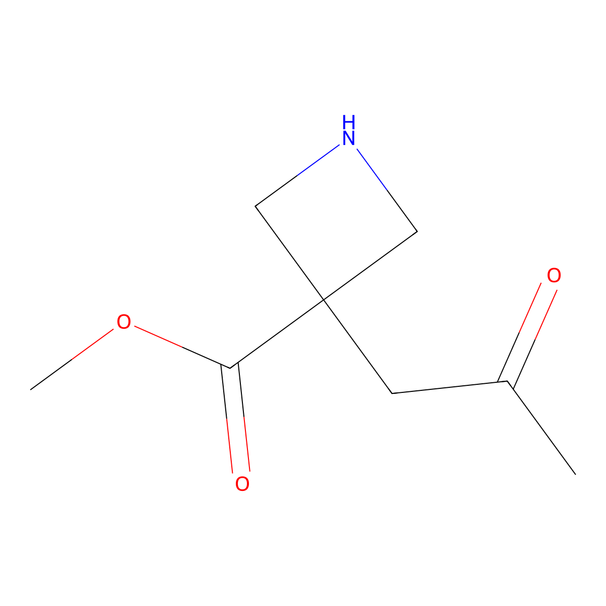 Methyl 3-(2-oxopropyl)azetidine-3-carboxylate molecular structure, CAS 2113230-38-7