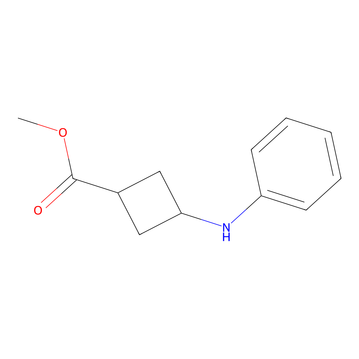 Methyl 3-(phenylamino)cyclobutane-1-carboxylate molecular structure, CAS 2113276-53-0