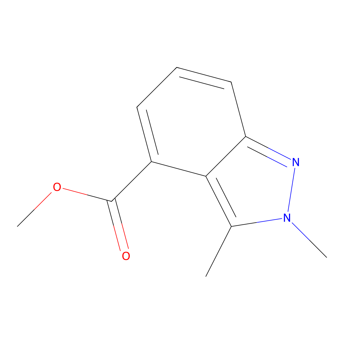 methyl 2,3-dimethyl-2H-indazole-4-carboxylate molecular structure, CAS 2113451-52-6