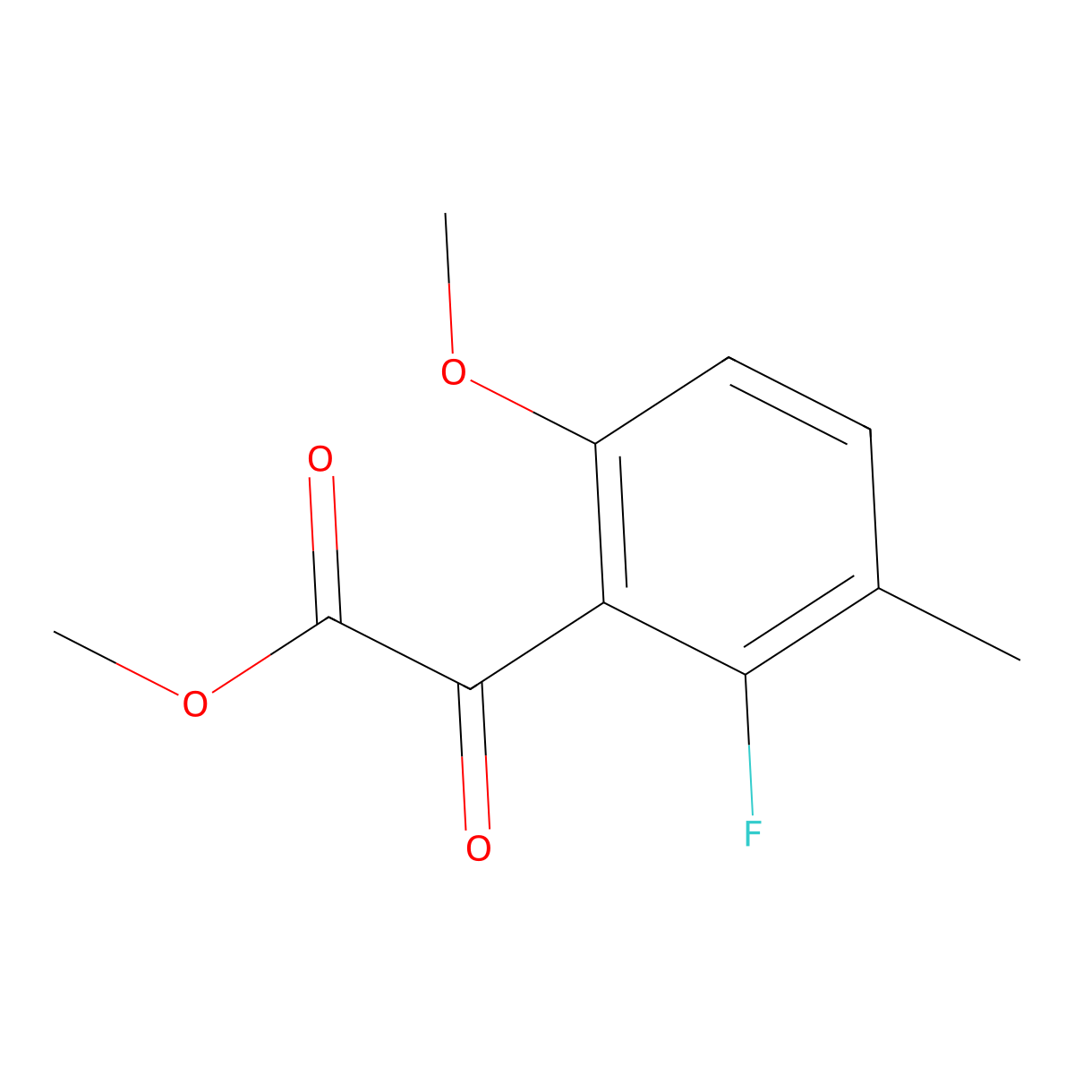 Methyl 2-fluoro-6-methoxy-3-methyl-alpha-oxobenZeneacetate molecular structure, CAS 2113458-33-4