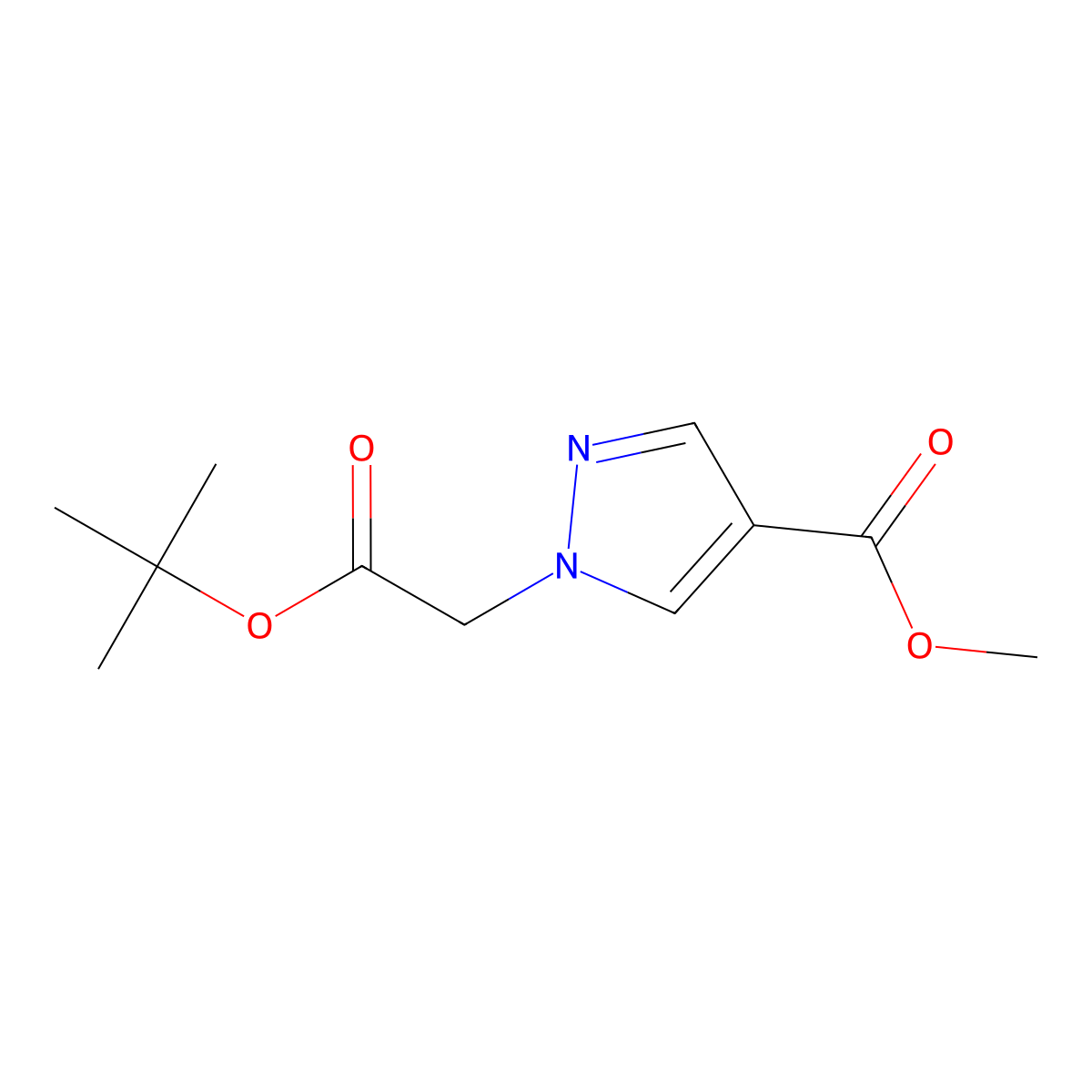 methyl 1-[2-(tert-butoxy)-2-oxoethyl]-1H-pyrazole-4-carboxylate molecular structure, CAS 2113469-54-6