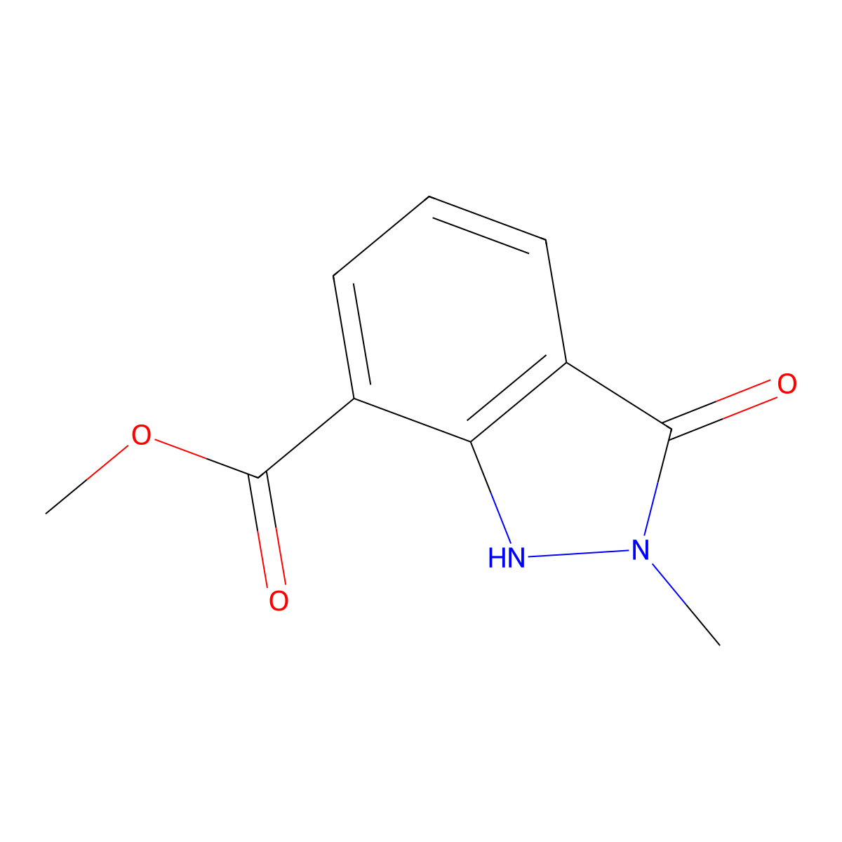 methyl 2-methyl-3-oxo-2,3-dihydro-1H-indazole-7-carboxylate molecular structure, CAS 2113478-41-2
