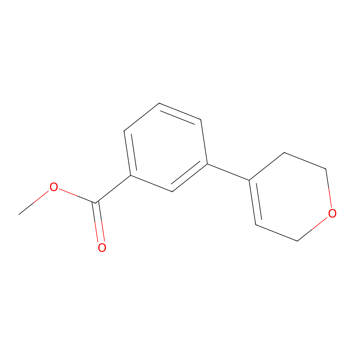 methyl 3-(3,6-dihydro-2H-pyran-4-yl)benzoate molecular structure, CAS 2113569-12-1