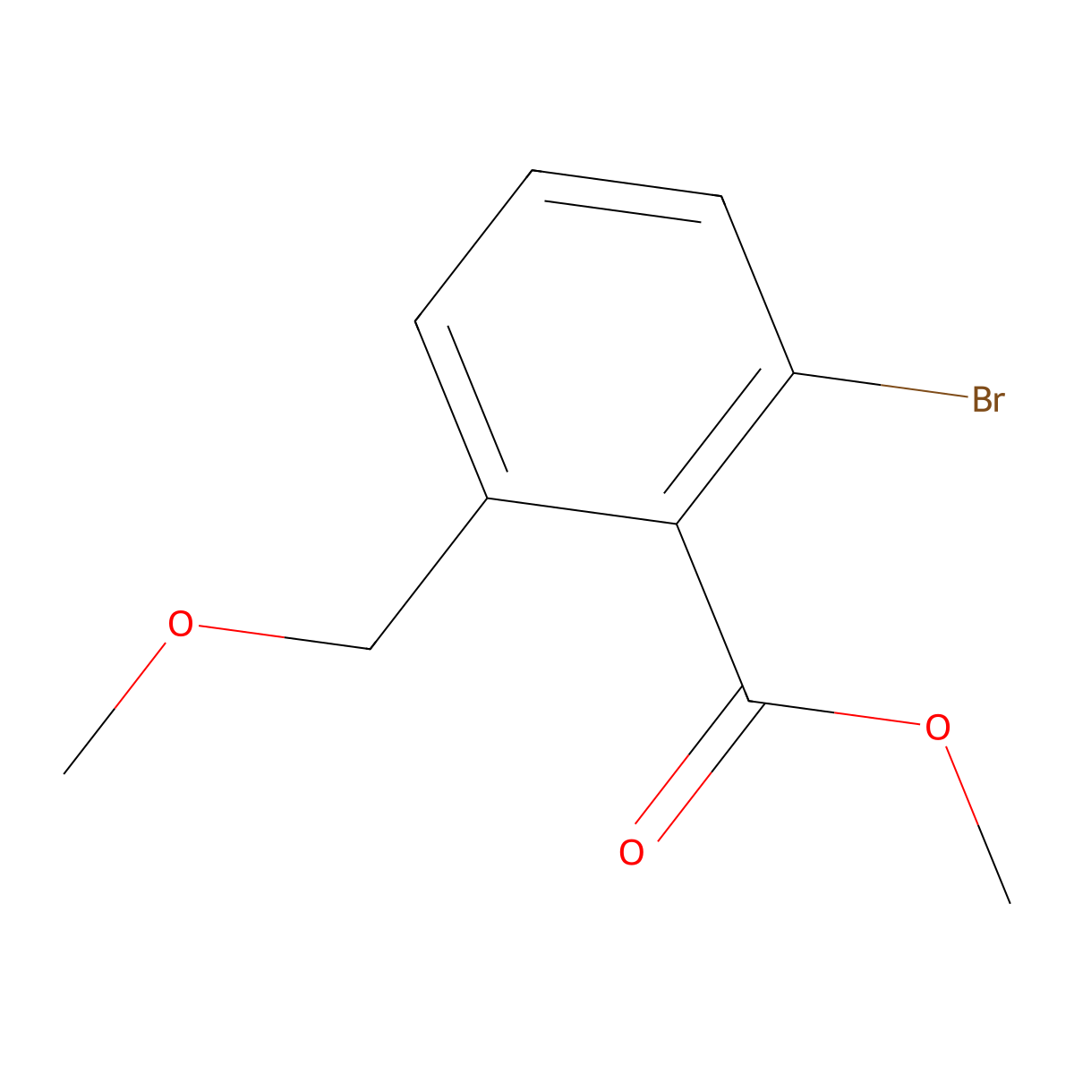 Methyl 2-bromo-6-(methoxymethyl)benzoate molecular structure, CAS 2113612-94-3