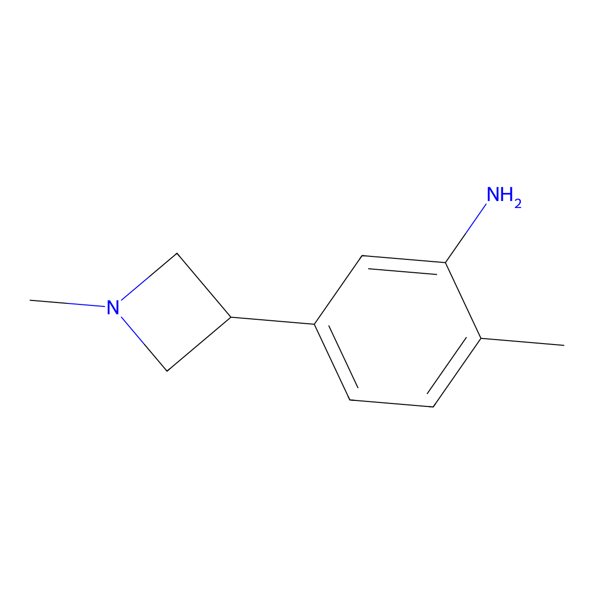 2-Methyl-5-(1-methylazetidin-3-YL)aniline molecular structure, CAS 2113624-24-9