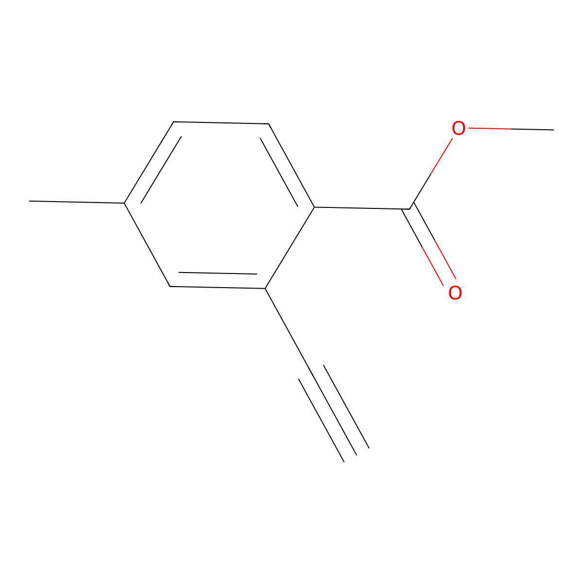 Methyl 2-ethynyl-4-methylbenzoate molecular structure, CAS 2113642-19-4