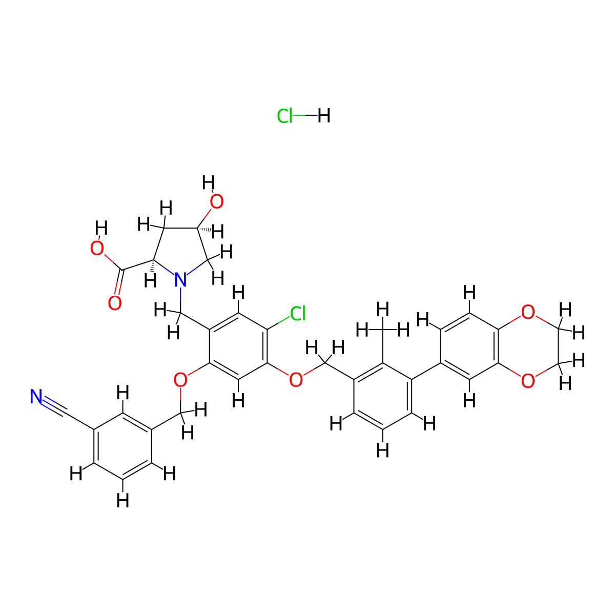 BMS-1166 Hydrochloride molecular structure, CAS 2113650-05-6