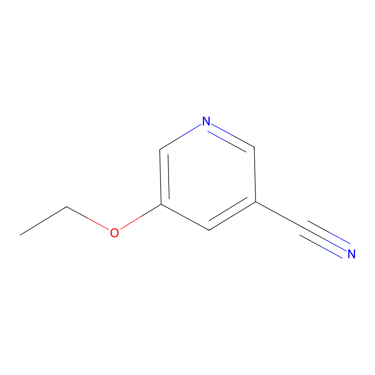 5-Ethoxynicotinonitrile molecular structure, CAS 211371-96-9