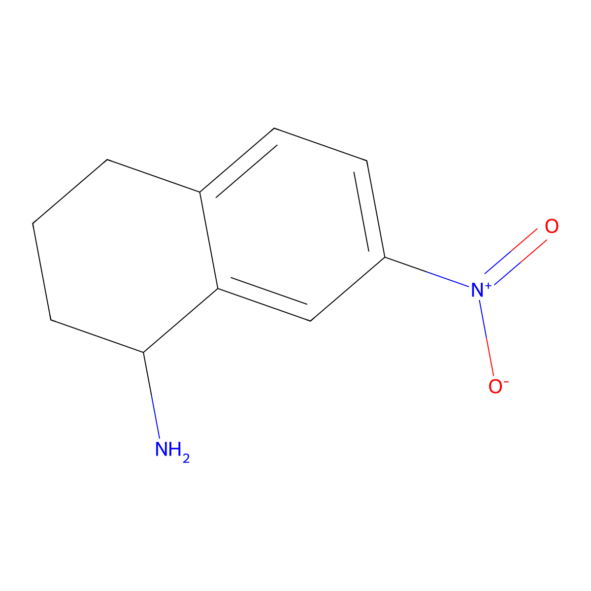 7-Nitro-1,2,3,4-tetrahydro-1-naphthalenamine molecular structure, CAS 211372-31-5