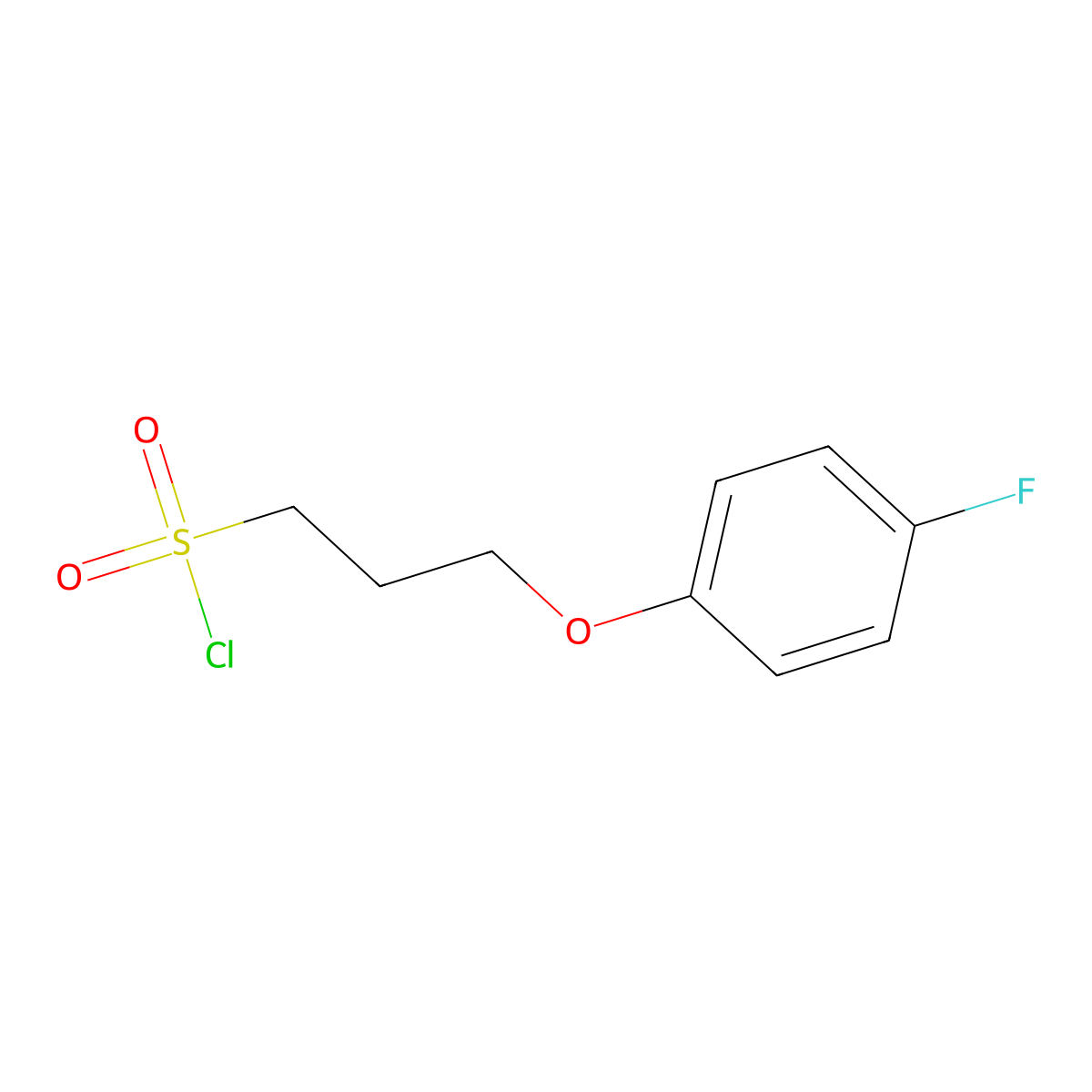 3-(4-Fluorophenoxy)propane-1-sulfonyl chloride molecular structure, CAS 211381-18-9