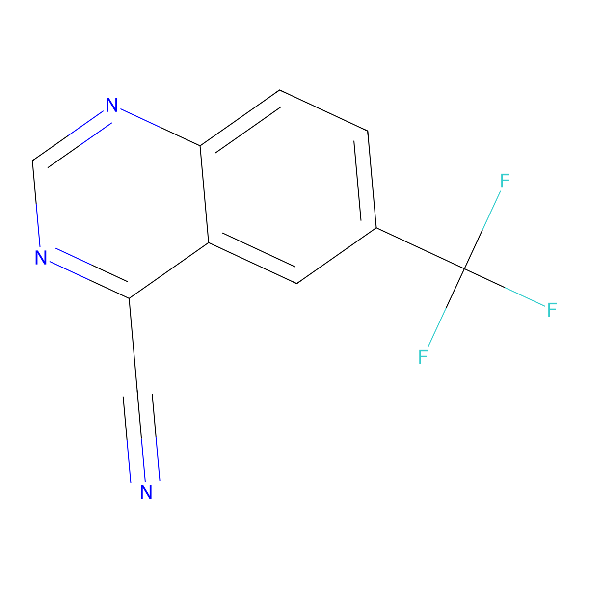 6-(Trifluoromethyl)quinazoline-4-carbonitrile molecular structure, CAS 2113866-08-1