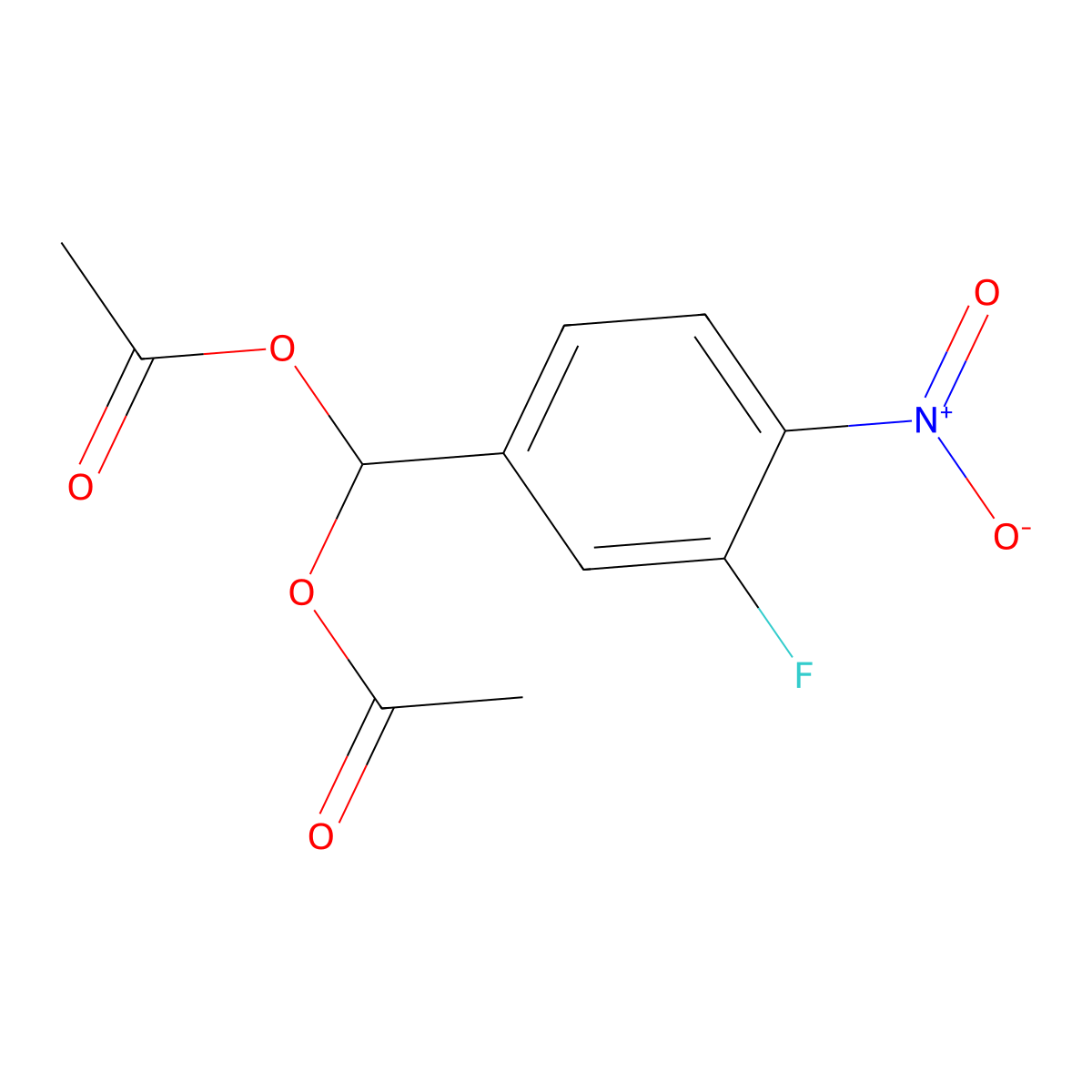 (3-Fluoro-4-nitrophenyl)methylene diacetate molecular structure, CAS 211388-77-1
