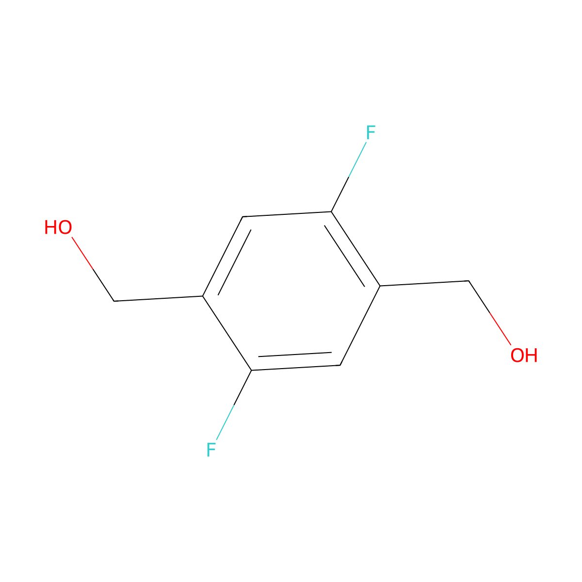 1,4-Benzenedimethanol, 2,5-difluoro- molecular structure, CAS 21139-35-5