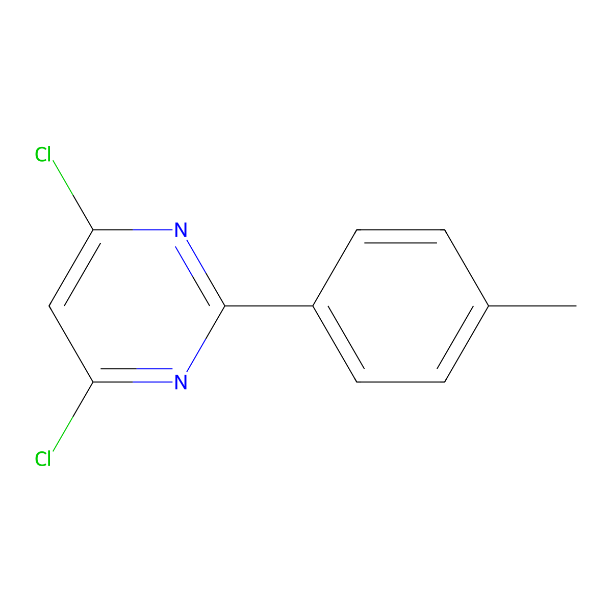 4,6-Dichloro-2-(p-tolyl)pyrimidine molecular structure, CAS 21139-61-7