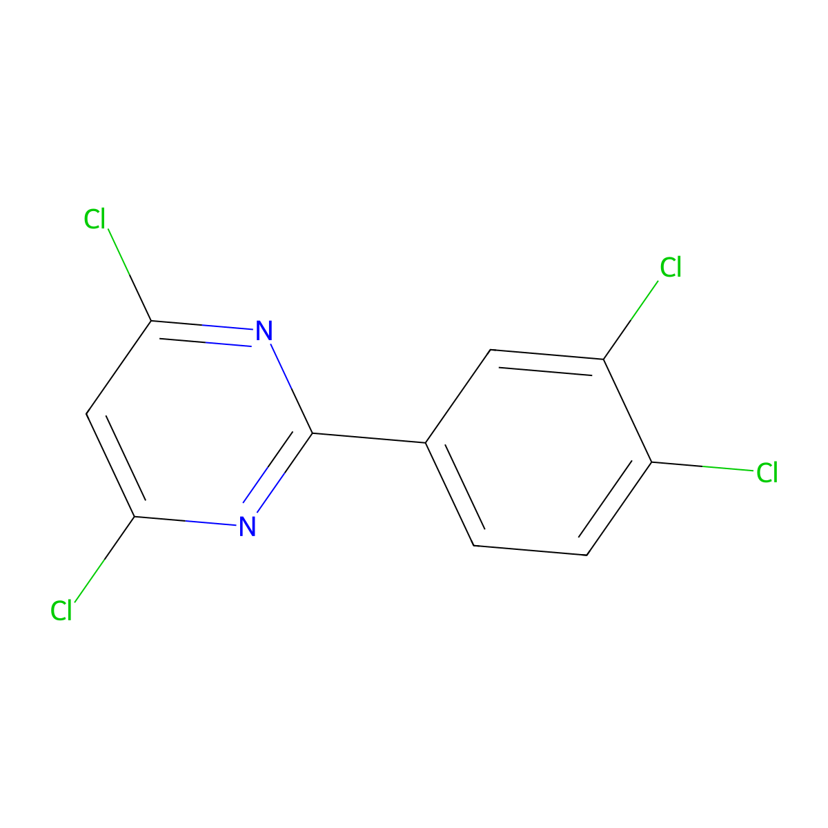4,6-Dichloro-2-(3,4-dichlorophenyl)pyrimidine molecular structure, CAS 21139-62-8