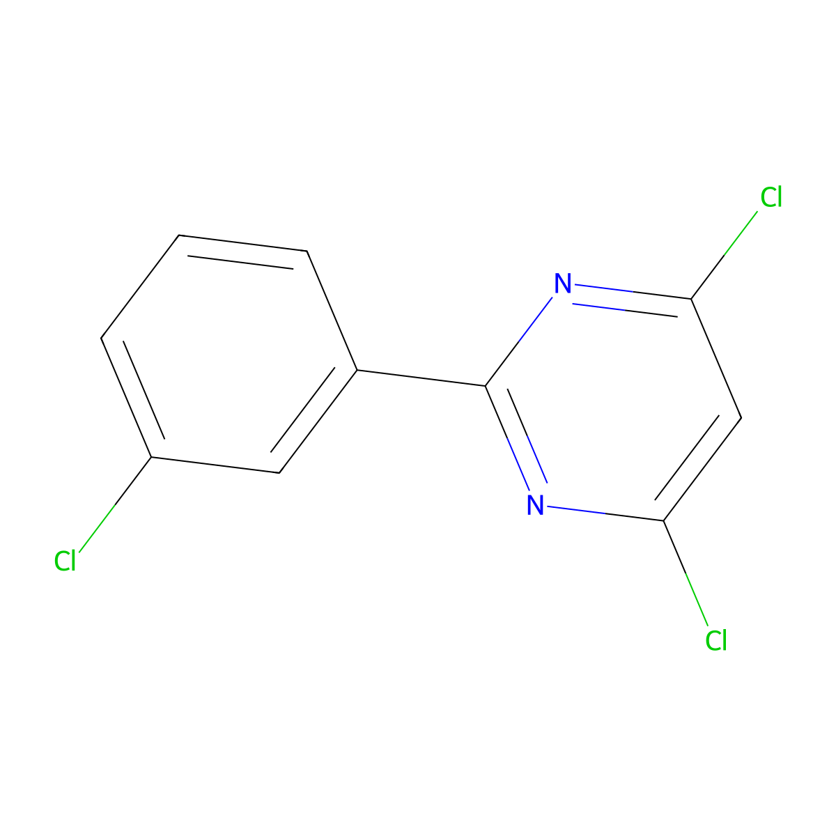 4,6-Dichloro-2-(3-chlorophenyl)pyrimidine molecular structure, CAS 21139-63-9