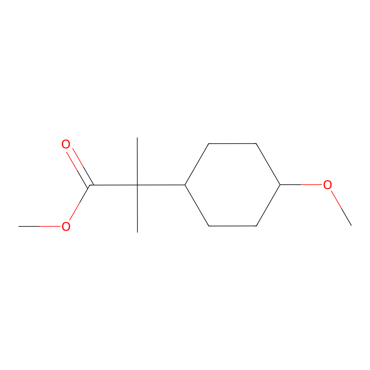 Methyl 2-(4-methoxycyclohexyl)-2-methylpropanoate molecular structure, CAS 2113912-95-9