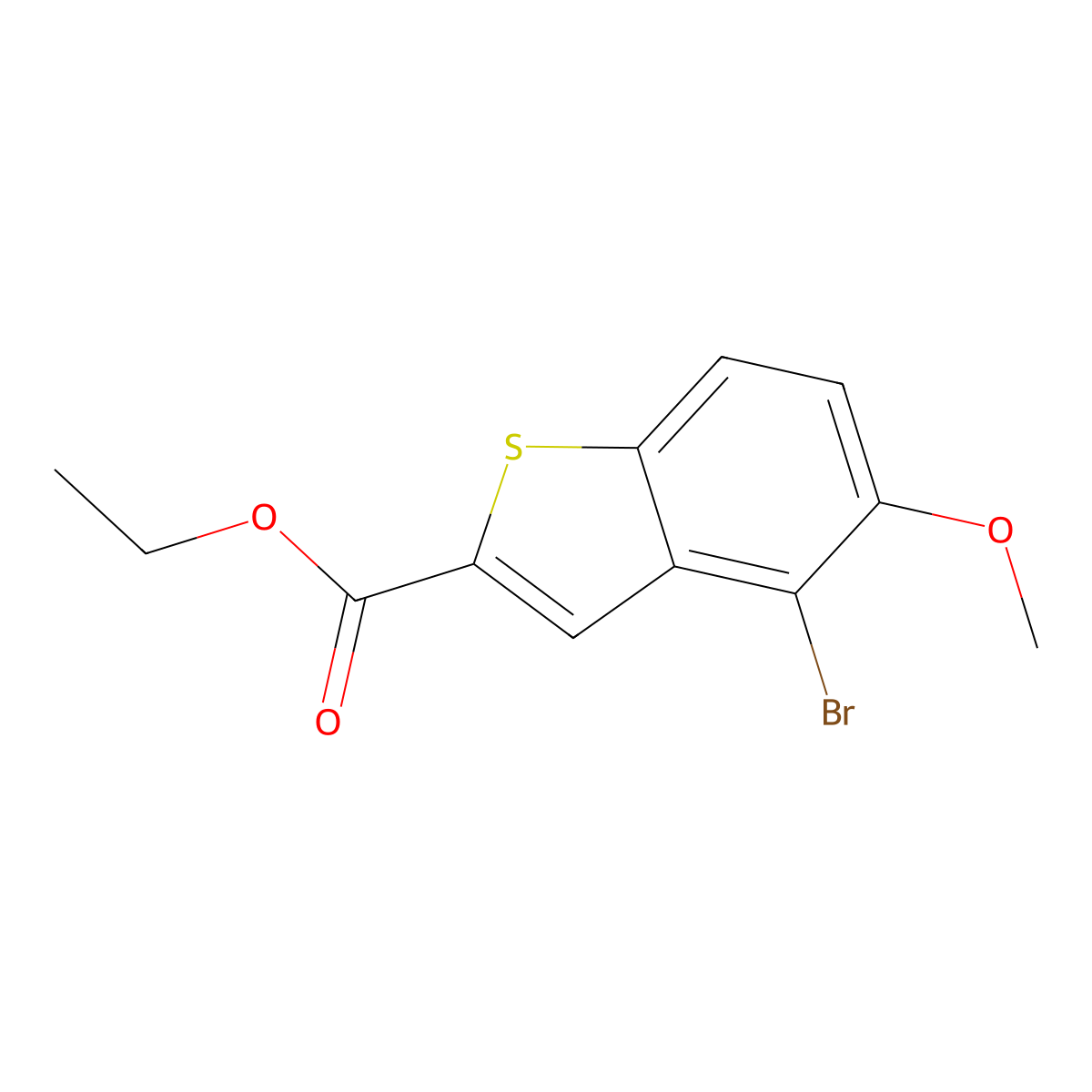 Ethyl 4-Bromo-5-methoxybenzo[b]thiophene-2-carboxylate molecular structure, CAS 2113934-73-7