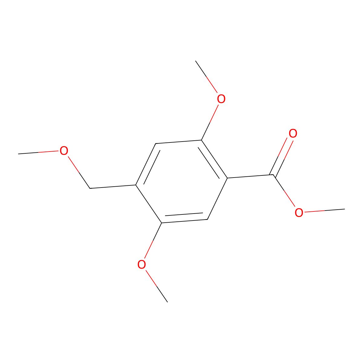 Methyl 2,5-dimethoxy-4-(methoxymethyl)benzoate molecular structure, CAS 2113984-36-2