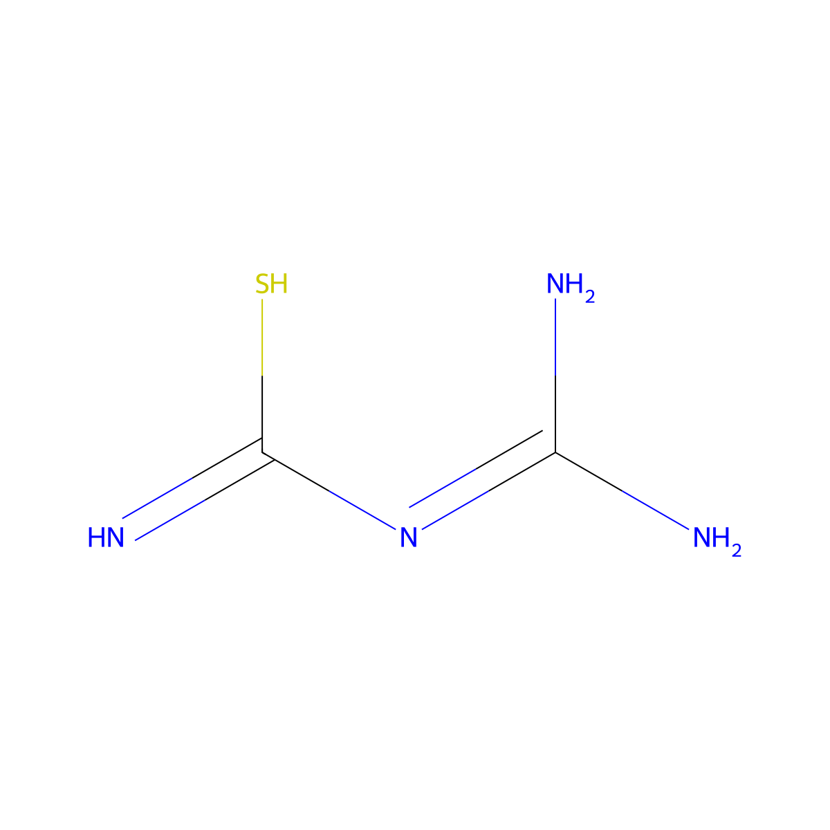 N-(diaminomethylidene)carbamimidothioic acid molecular structure, CAS 2114-02-5