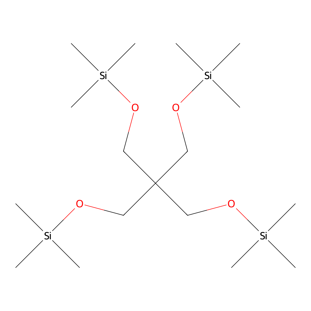 2,2,8,8-Tetramethyl-5,5-bis(((trimethylsilyl)oxy)methyl)-3,7-dioxa-2,8-disilanonane molecular structure, CAS 2114-25-2