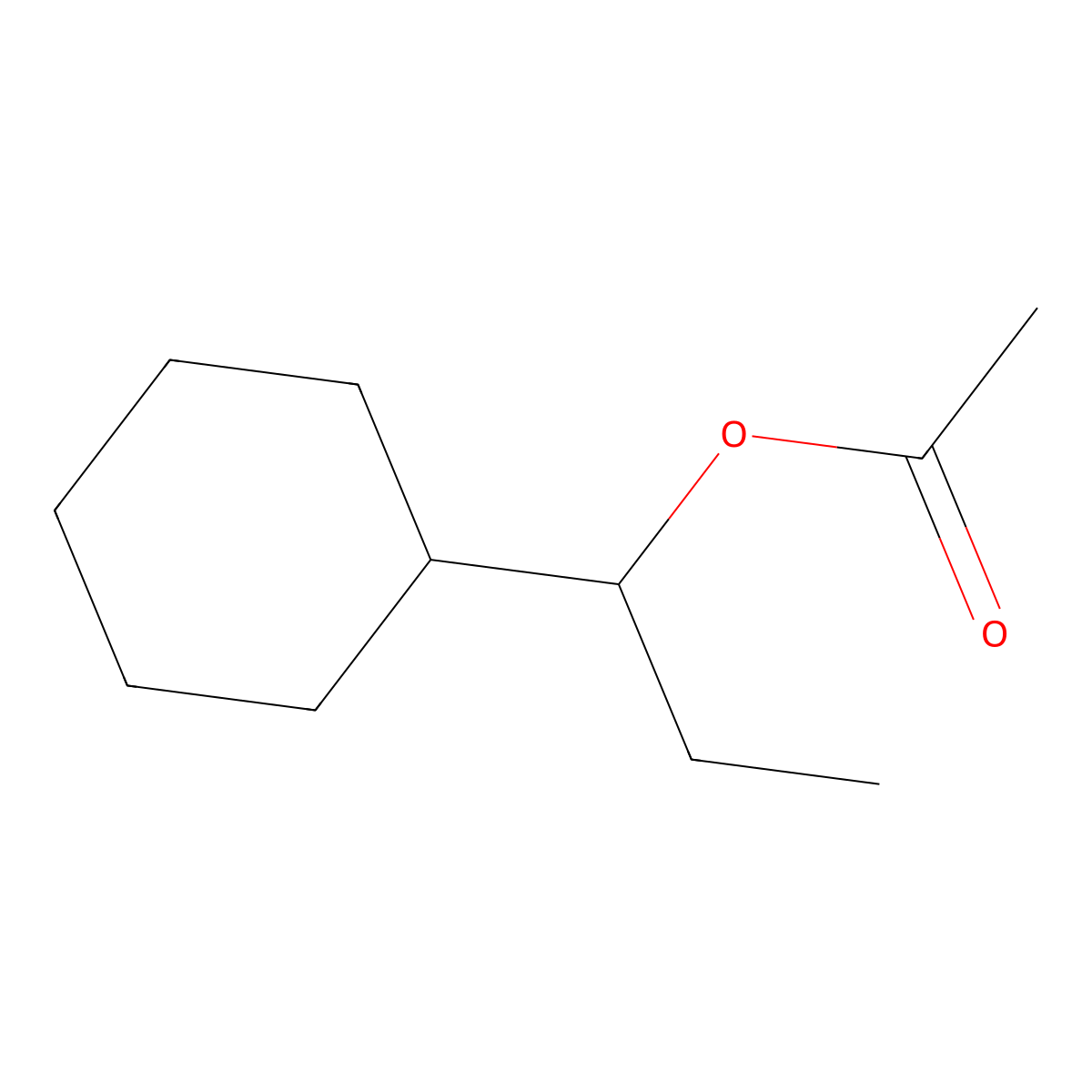 Cyclohexanemethanol, alpha-ethyl-, 1-acetate molecular structure, CAS 2114-32-1