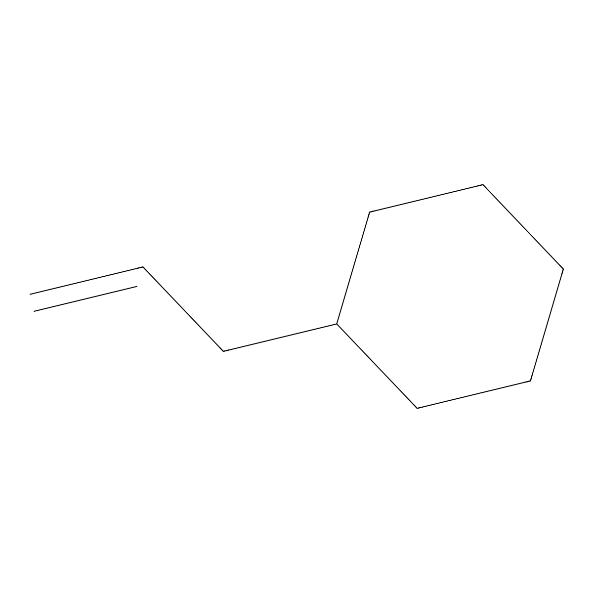 Allylcyclohexane molecular structure, CAS 2114-42-3