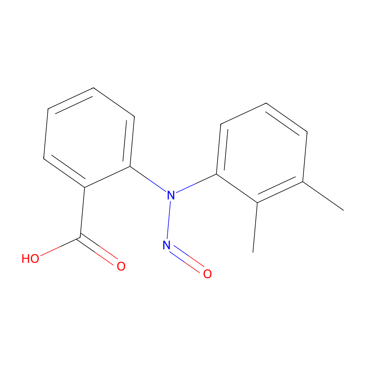 N-Nitroso-N-2,3-xylylanthranilic acid molecular structure, CAS 2114-63-8