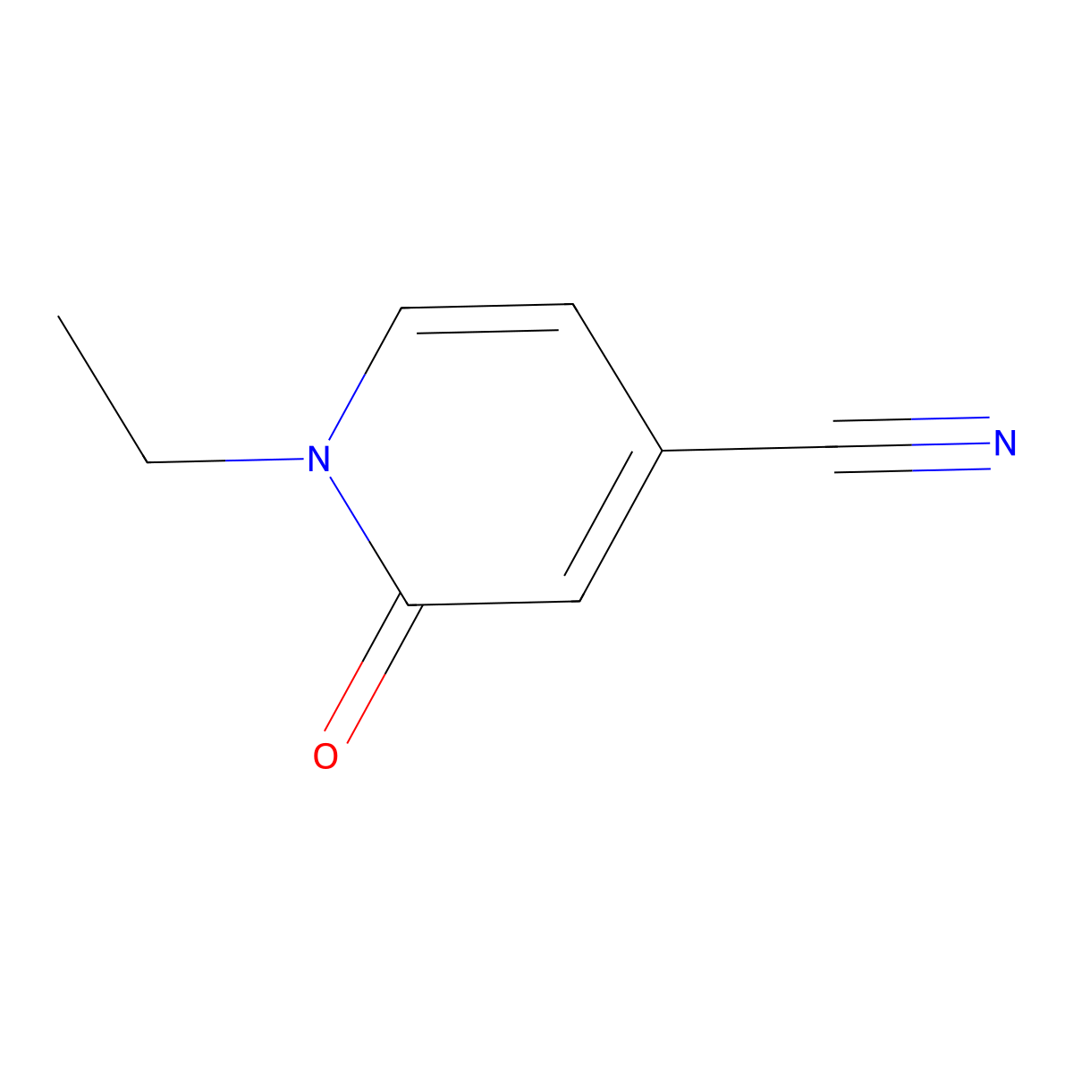 1-Ethyl-2-oxo-1,2-dihydropyridine-4-carbonitrile molecular structure, CAS 2114004-26-9