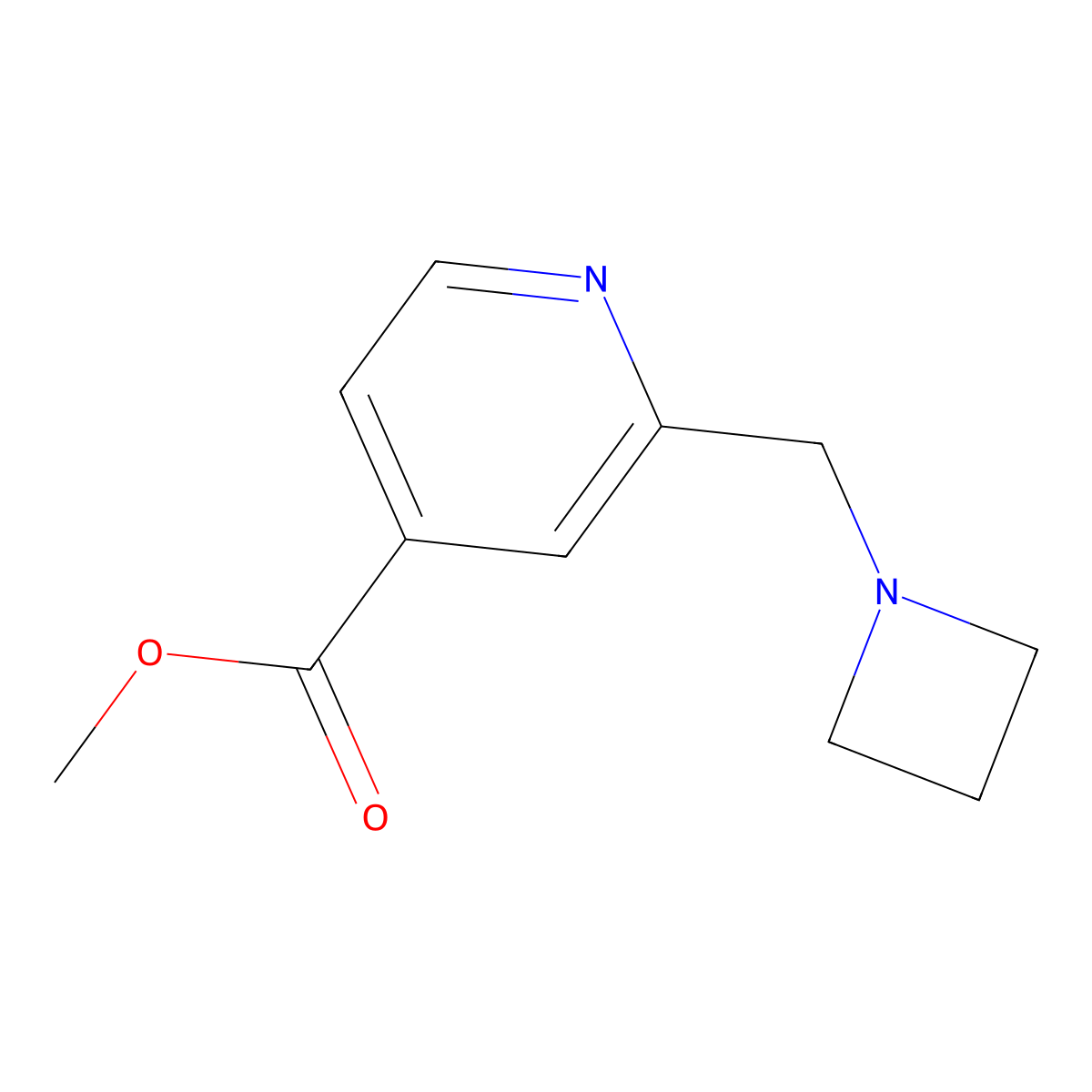 Methyl 2-(1-azetidinylmethyl)-4-pyridinecarboxylate molecular structure, CAS 2114075-75-9